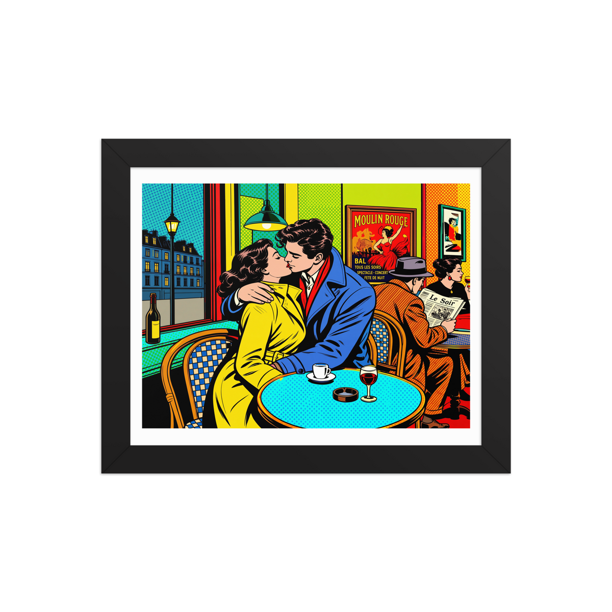 ALS_MOCKUP|arts_lovers_studio_french_kiss_pop_art|poster_encadre_premium|noir|8x10in