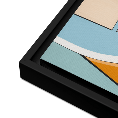 tableau contemporain pour une décoration de salon. Style cubisme moderne, il s'agit d'une peinture digitale qui représente une femme.