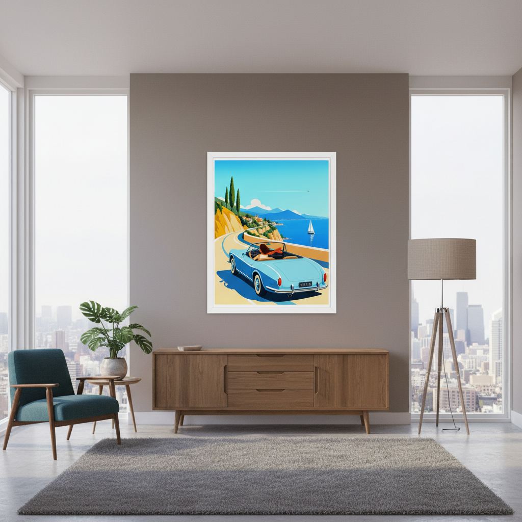 INSITU|Affiche encadrée / Affiche – Affiches, reproductions et œuvres graphiques : œuvre murale pour une décoration intérieure design et contempora
