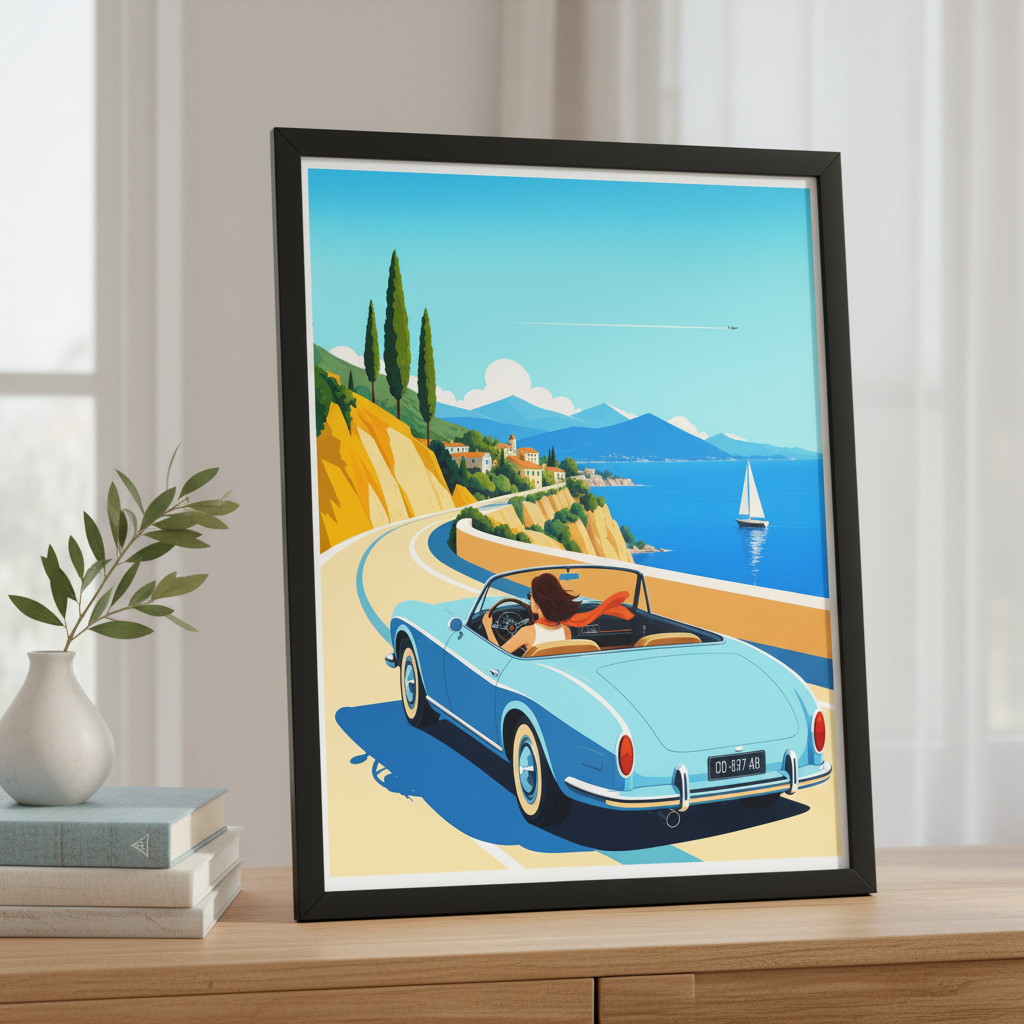 INSITU|Affiche encadrée / Affiche – Affiches, reproductions et œuvres graphiques : œuvre murale pour une décoration intérieure design et contempora