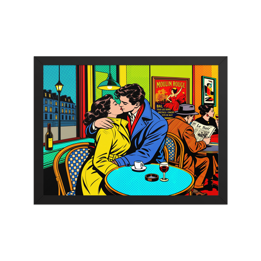 ALS_MOCKUP|arts_lovers_studio_french_kiss_pop_art|poster_encadre_premium|noir|12x16in