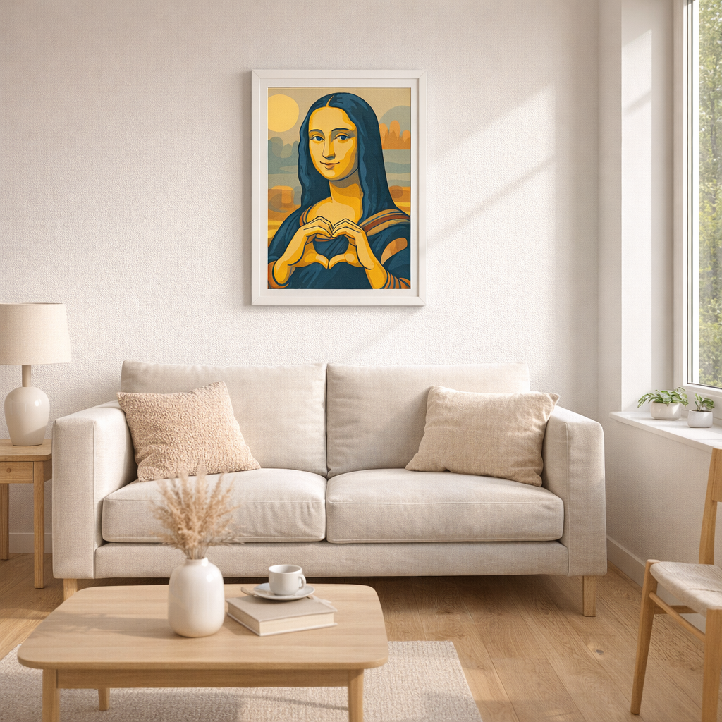 INSITU|Mona in love — Arts Lovers Studio | Joconde, Leonard de vinci, mona lisa, art mural | décoration murale, art mural, décoration intérieure