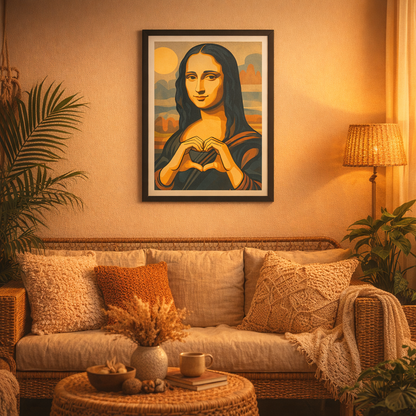 INSITU|Mona in love — Arts Lovers Studio | Joconde, Leonard de vinci, mona lisa, art mural | décoration murale, art mural, décoration intérieure