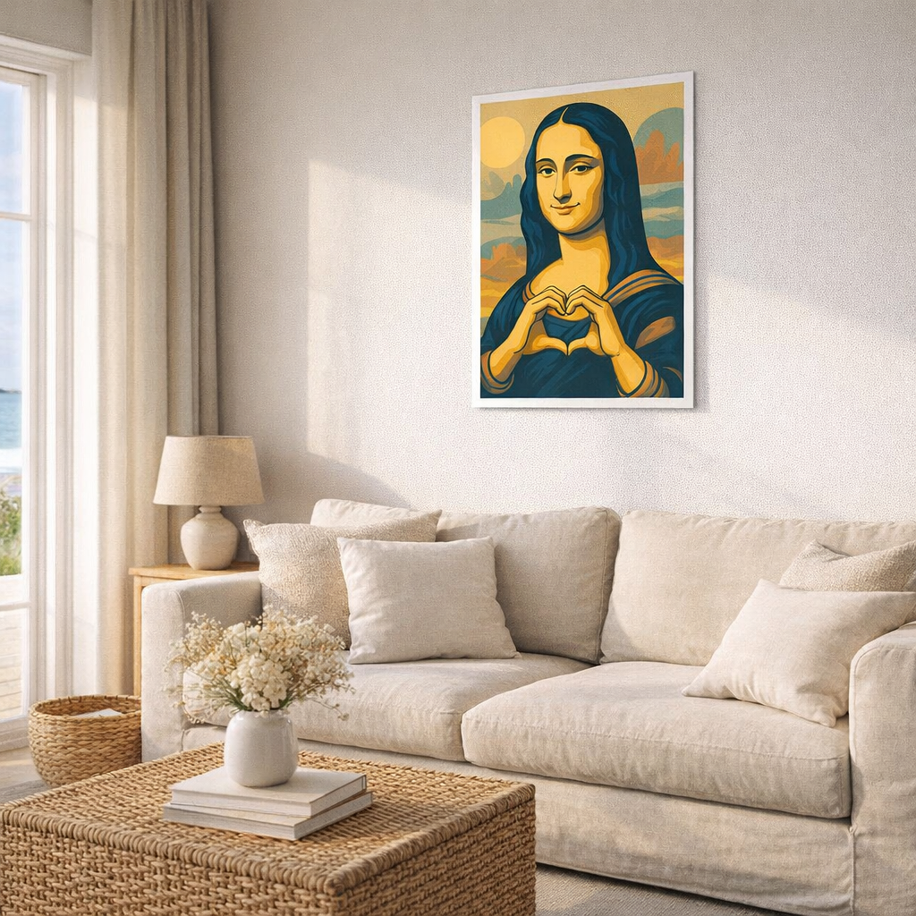 INSITU|Mona in love — Arts Lovers Studio | Joconde, Leonard de vinci, mona lisa, art mural | décoration murale, art mural, décoration intérieure