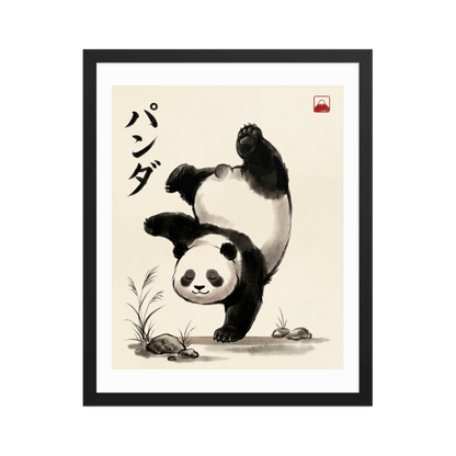 ALS_MOCKUP|arts_lovers_studio_panda_zen_sumi_e|poster_encadre_premium|noir