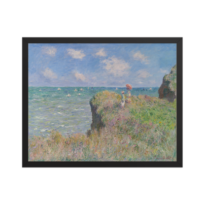 ALS_MOCKUP|claude_monet_promenade_sur_les_falaises_de_pourville|poster_encadre_premium|noir|16x20in