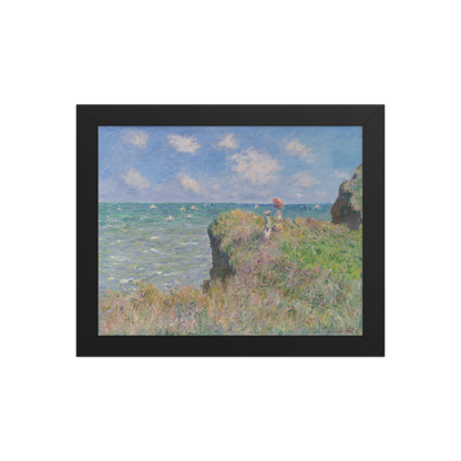 ALS_MOCKUP|claude_monet_promenade_sur_les_falaises_de_pourville|poster_encadre_premium|noir|8x10in