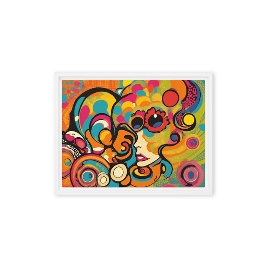 Tableau pop-art décoration moderne et coloré, toile encadrée 