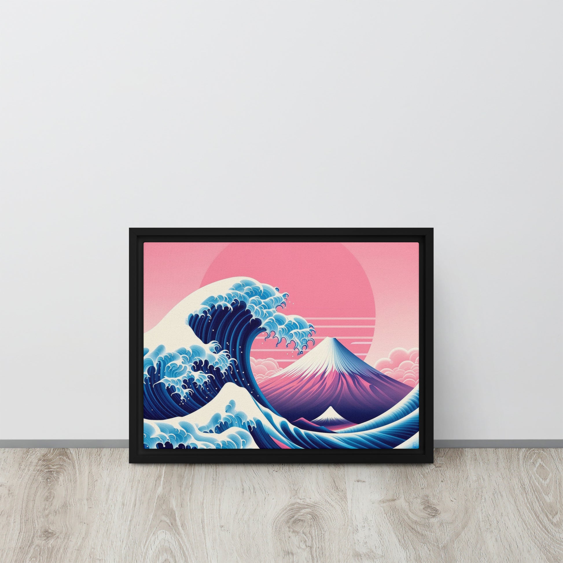 Tableau Pop-art d'inspiration Hokusai la Vague du mont Fuji revisitée