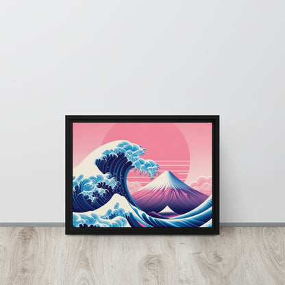 Tableau Pop-art d'inspiration Hokusai la Vague du mont Fuji revisitée