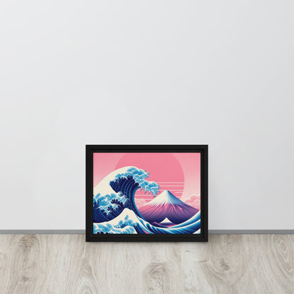 Tableau Pop-art d'inspiration Hokusai la Vague du mont Fuji revisitée