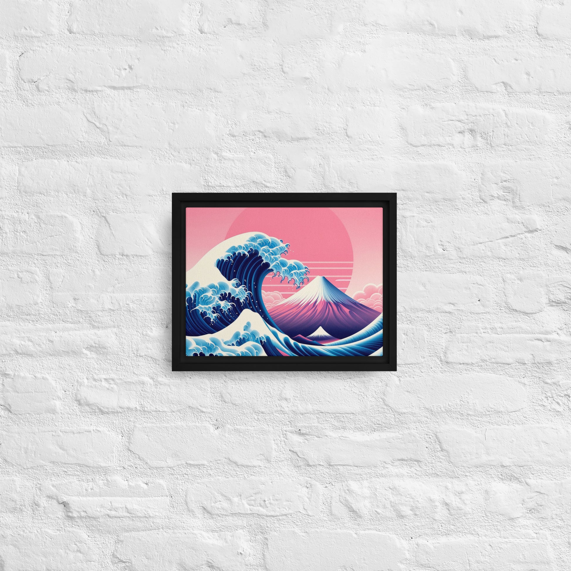 Tableau Pop-art d'inspiration Hokusai la Vague du mont Fuji revisitée