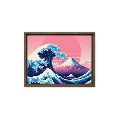 Tableau Pop-art d'inspiration Hokusai la Vague du mont Fuji revisitée