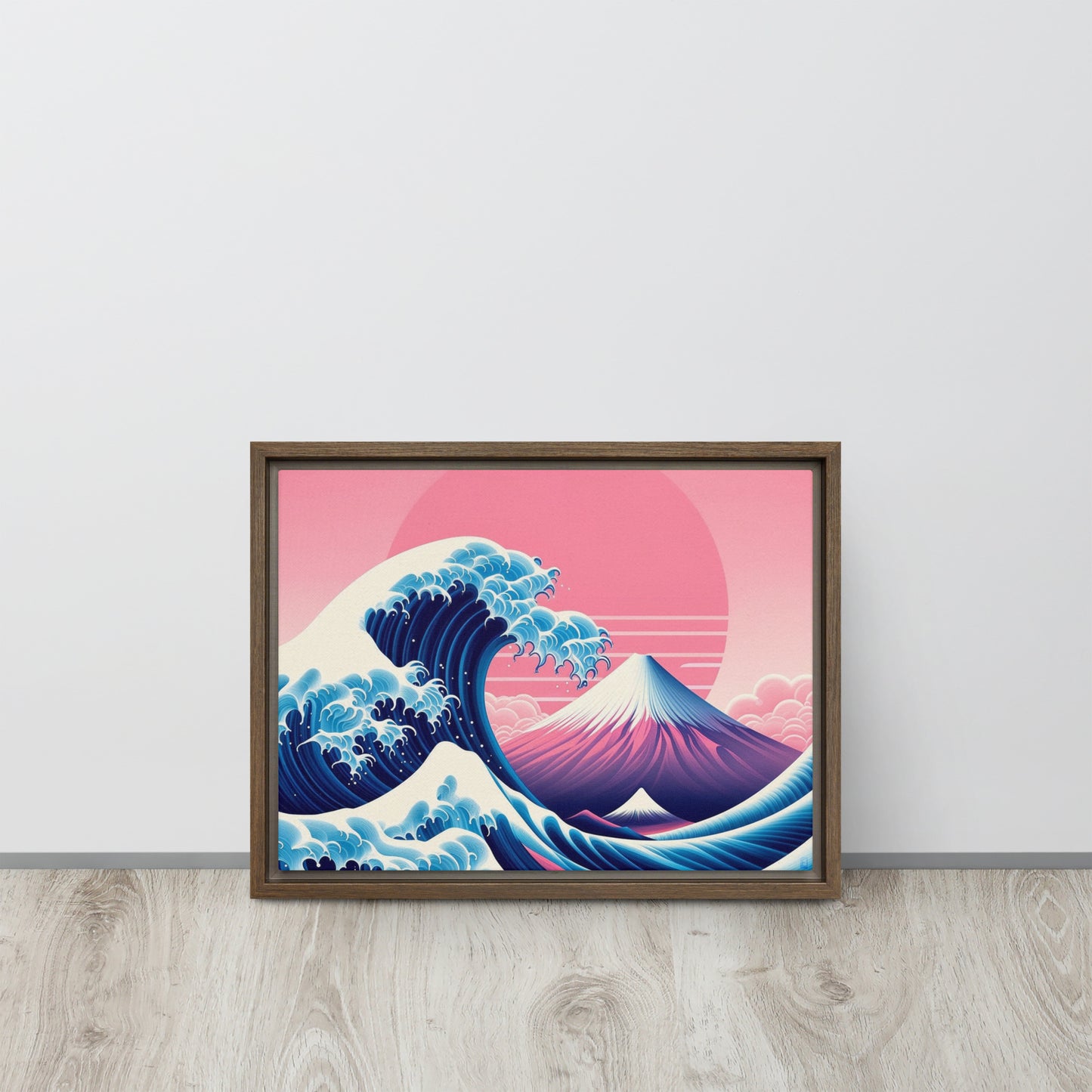 Tableau Pop-art d'inspiration Hokusai la Vague du mont Fuji revisitée