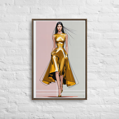 Tableau esquisse de mode moderne sur toile encadrée de haute qualitée. Immage design et moderne pour une décoration tendance