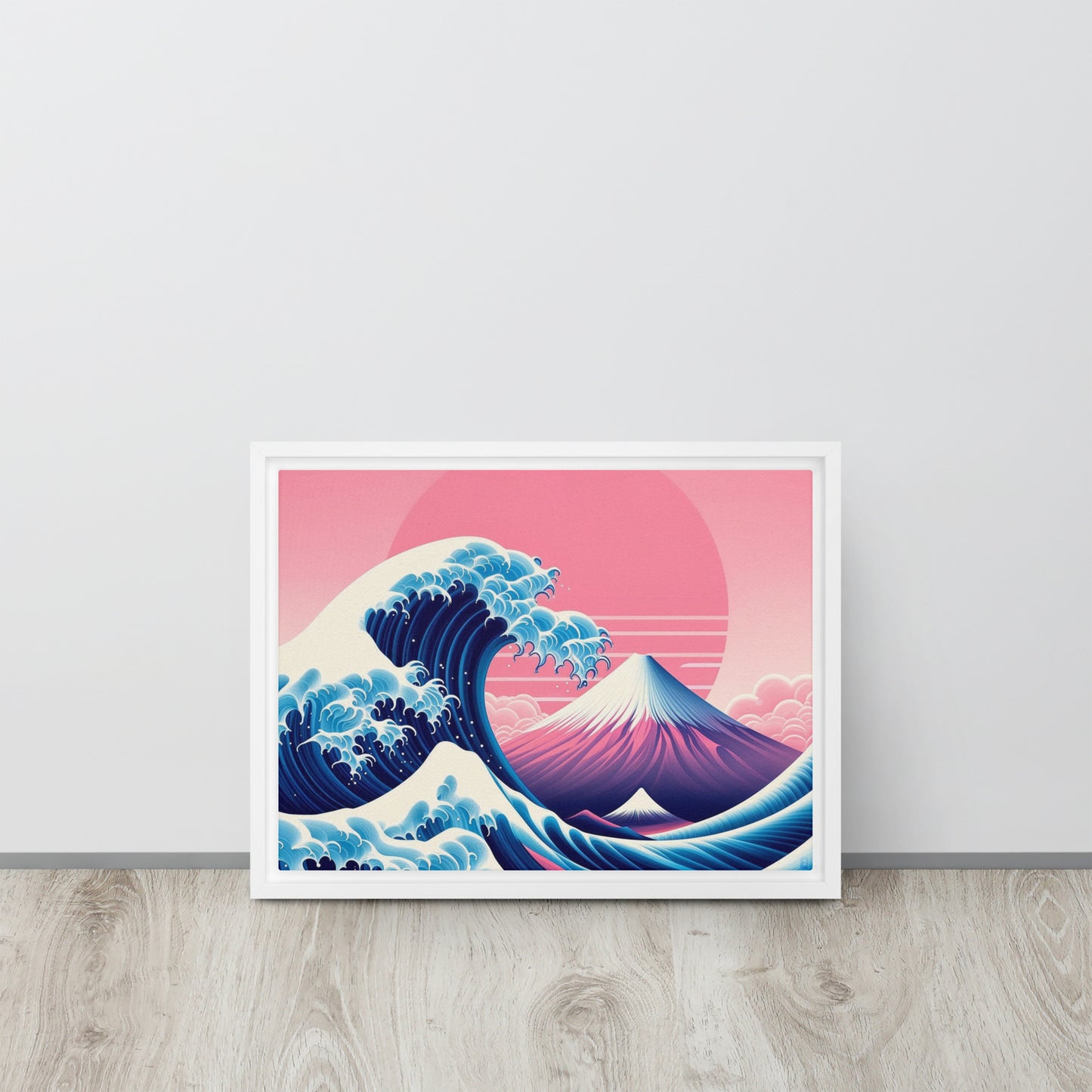 Tableau Pop-art d'inspiration Hokusai la Vague du mont Fuji revisitée