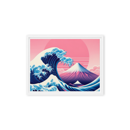Tableau Pop-art d'inspiration Hokusai la Vague du mont Fuji revisitée
