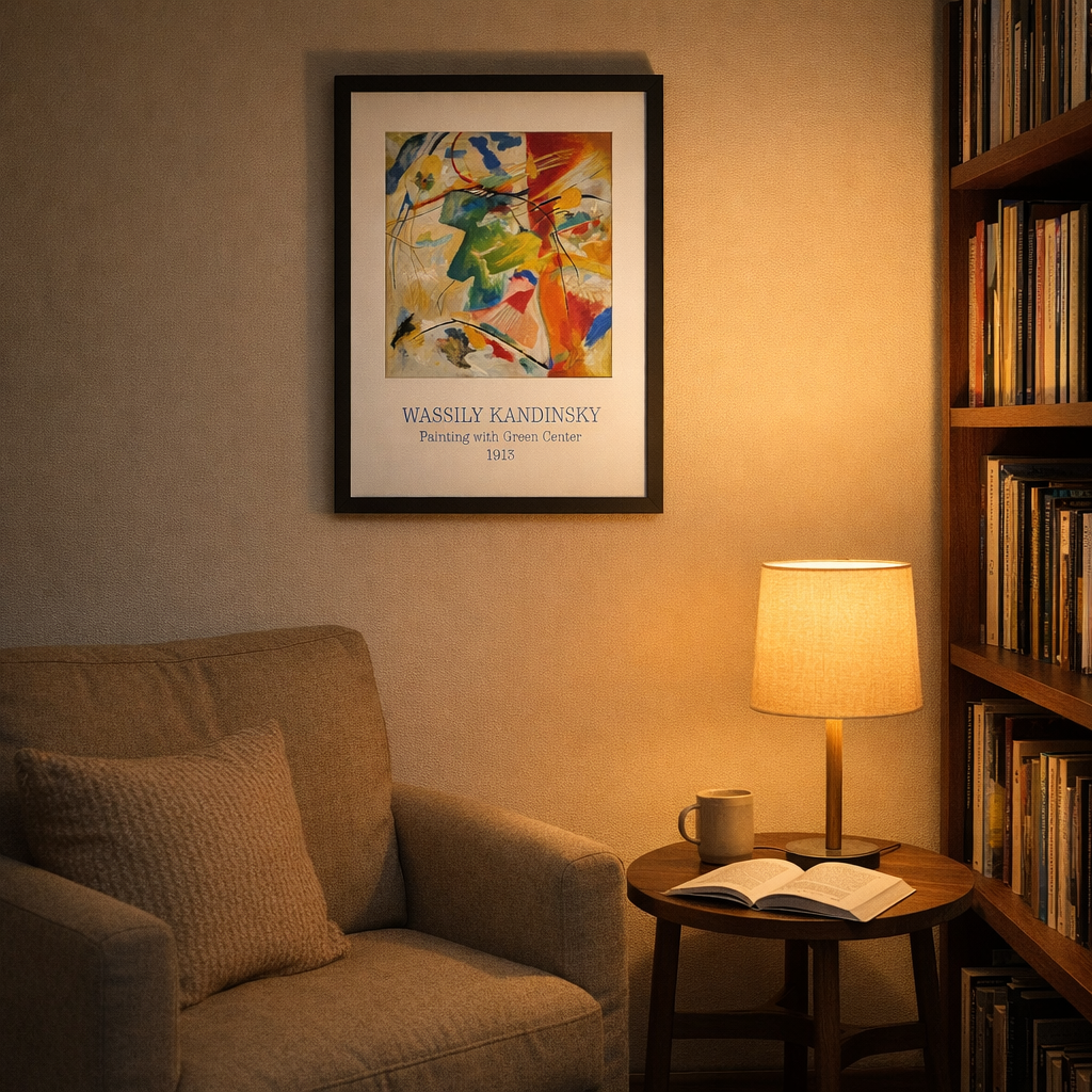 Painting with green center — Wassily Kandinsky | Peinture, décoration moderne, artiste peintre, art abstrait — Wassily Kandinsky | décoratio