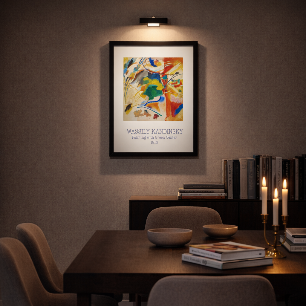 Painting with green center — Wassily Kandinsky | Peinture, décoration moderne, artiste peintre, art abstrait — Wassily Kandinsky | décoratio